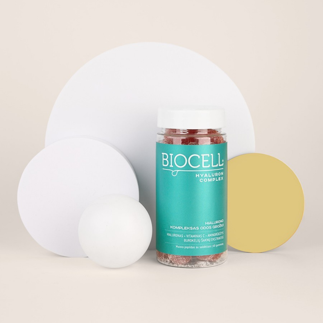 BIOCELL Hyaluron Complex funkciniai guminukai, N60 - Image 3