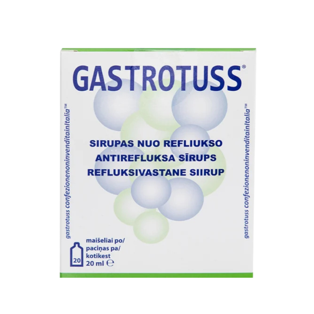 GASTROTUSS sirupas nuo refliukso, 20 vnt. x 20 ml