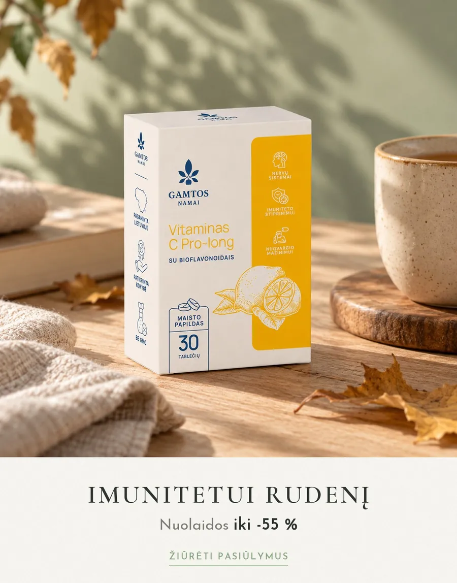 Imunitetui rudenį – nuolaidos iki -55 %