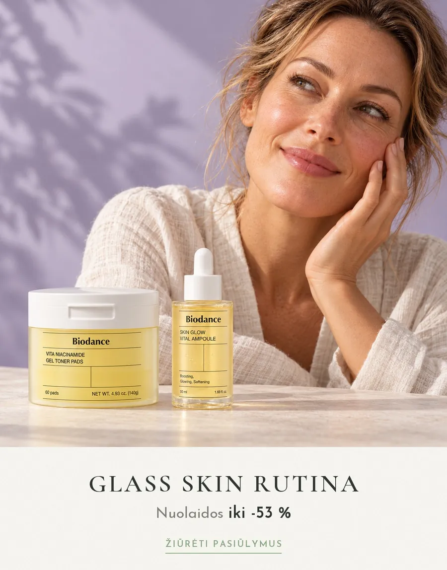Glass skin rutina – nuolaidos iki -53 %