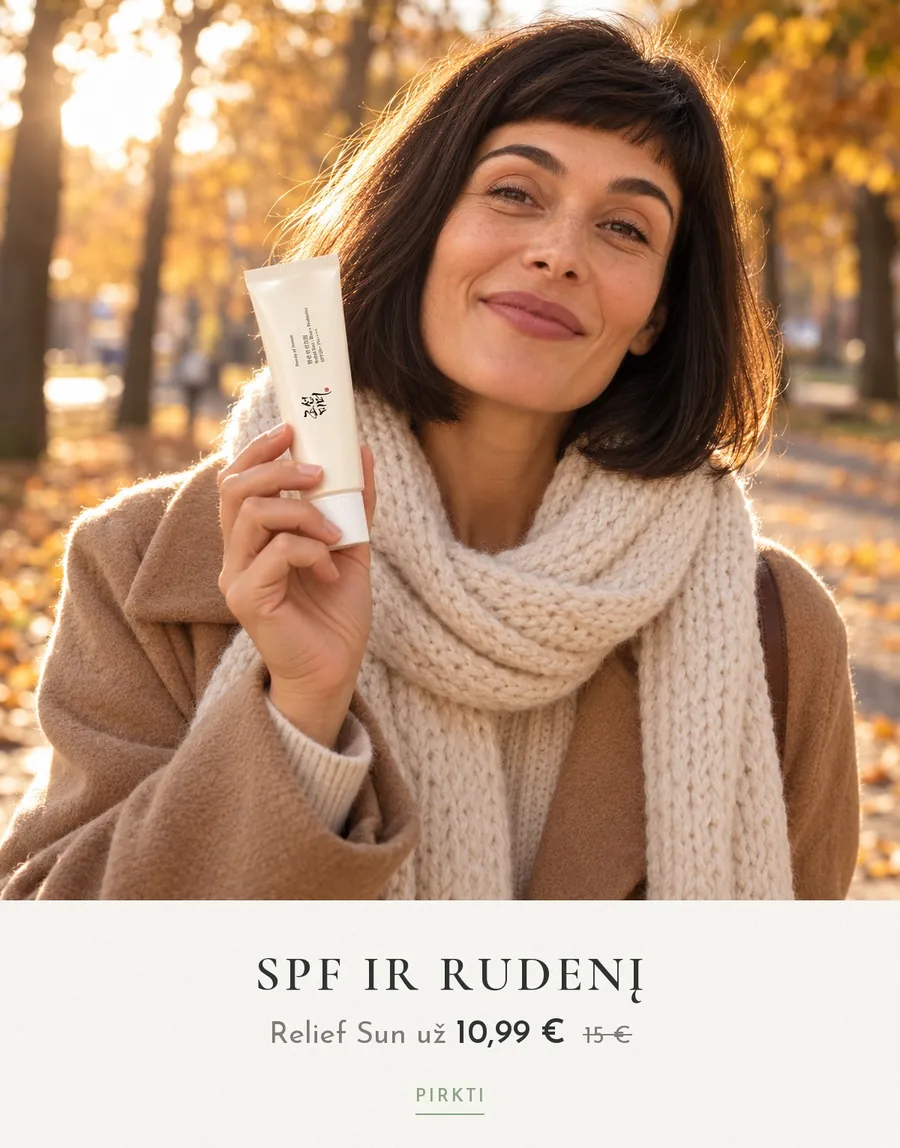 SPF ir rudenį: Beauty of Joseon Relief Sun už 10,99 € (vietoj 15 €)