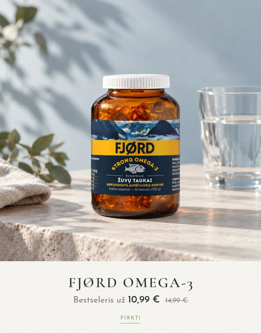 FJØRD Omega-3 – bestseleris už 10,99 € (vietoj 14,99 €)